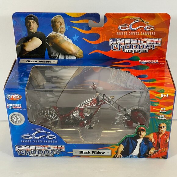 Orange County Choppers Motorcycle Black Widow Bike Diecast 1:18 OCC Collectible - Picture 1 of 11